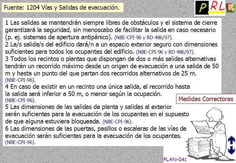 041 SALIDAS EVACUACION
